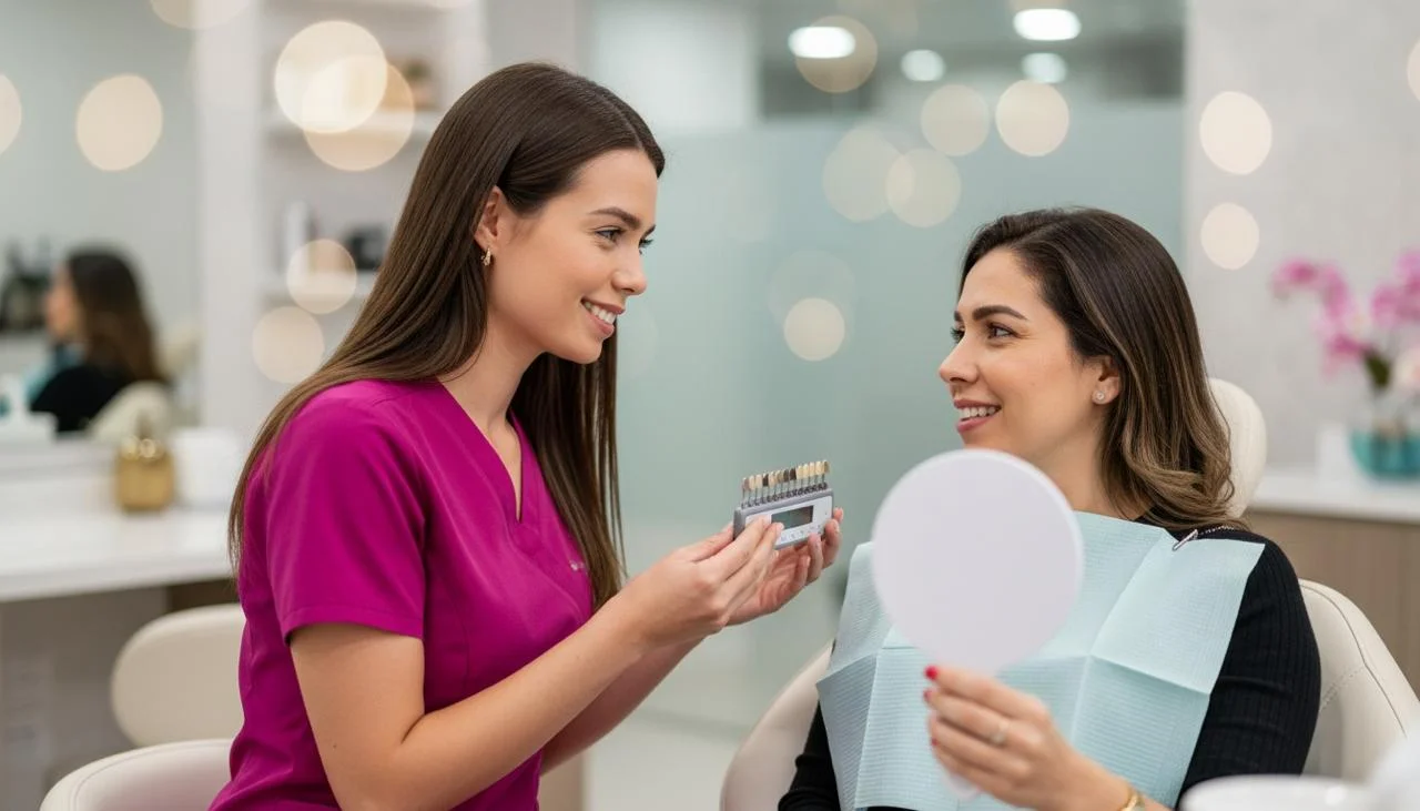 Paciente sonriendo tras tratamiento de estética dental con la Dra. Alondra Robles en Guadalajara