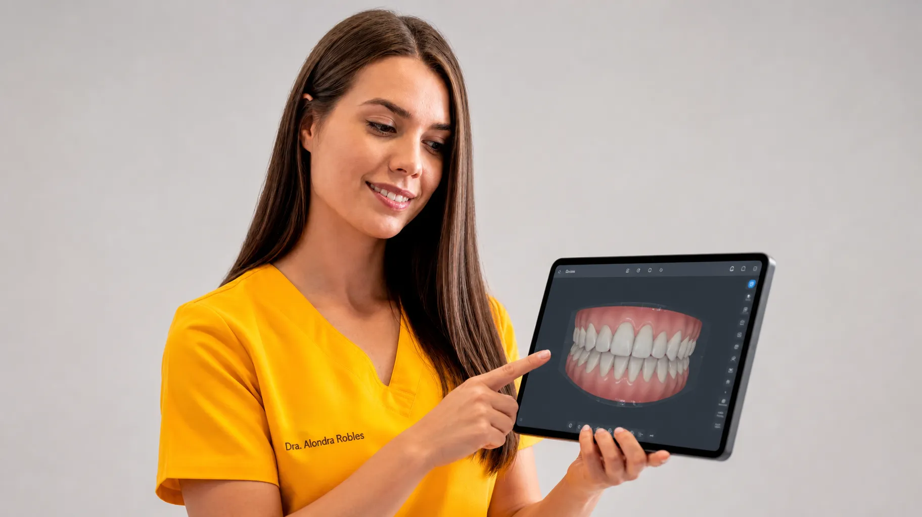 Dra. Alondra Robles mostrando una sonrisa saludable tras tratamiento dental en Guadalajara